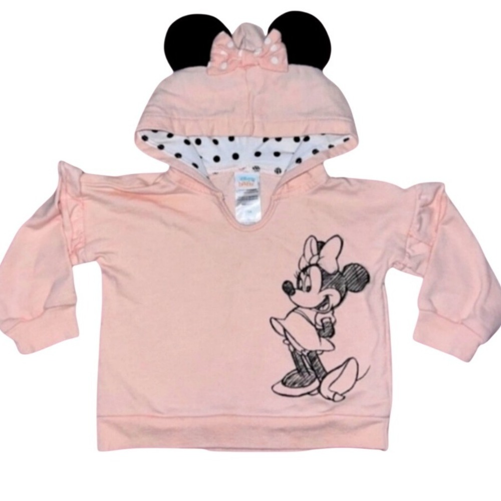Disney Minnie Mouse‎ Baby Girl Sweatshirt Hoodie Size 3/6 Months SKUK077